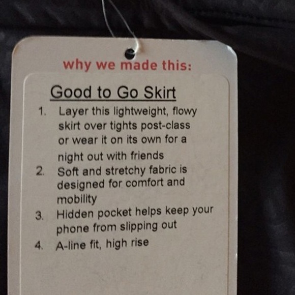 lululemon Good To Go Skirt Petal Camo Embossed Black RARE - Picture 4 of 11